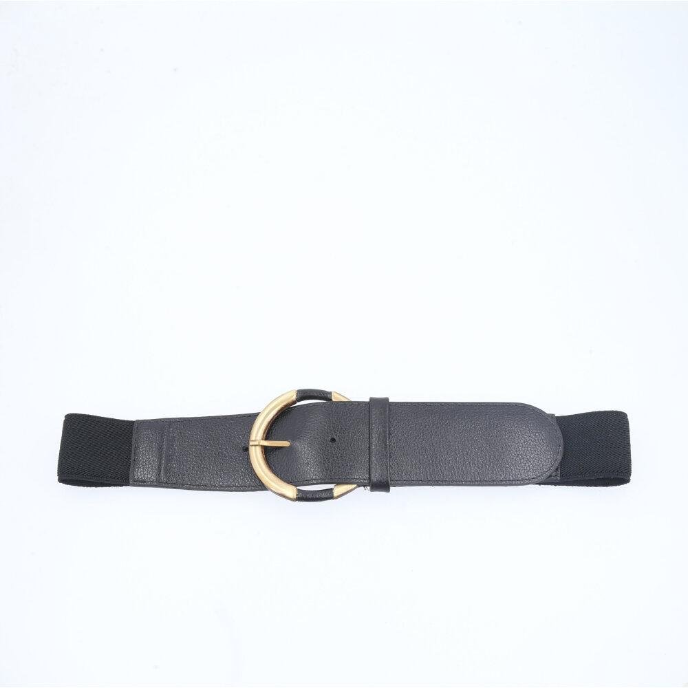 Cinto Feminino em Couro com Detalhe em Elástico