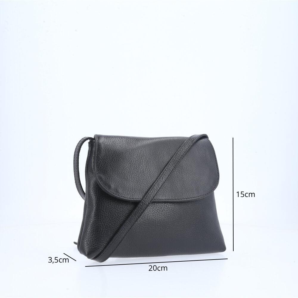 Bolsa Feminina de Couro com Alça Transversal Preto 4