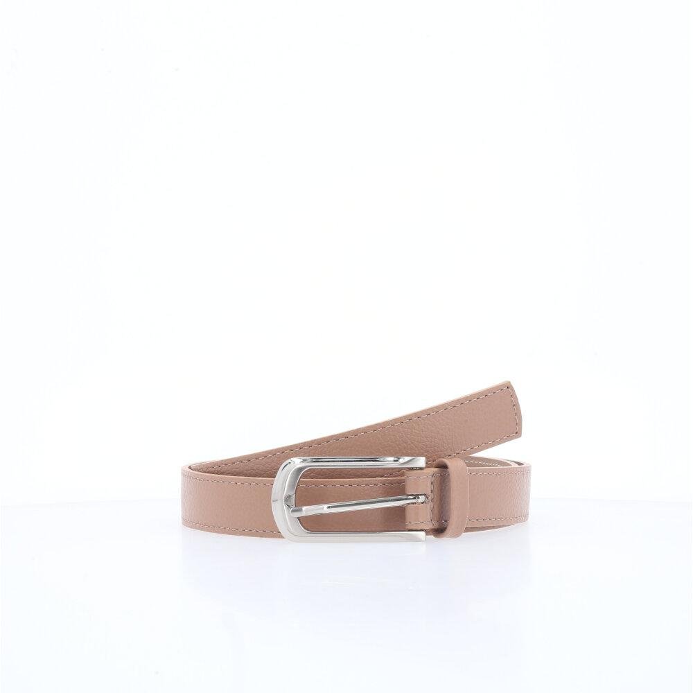 Cinto Feminino em Couro com Fivela Prateada