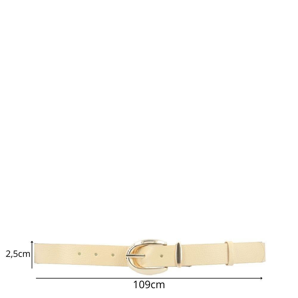 Cinto Feminino de Couro Floater Amarelo 4