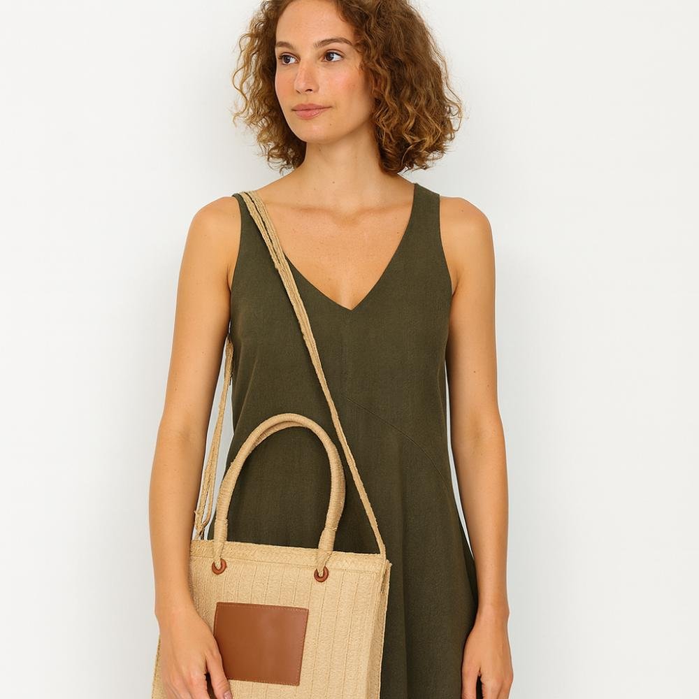 Bolsa Verão com Alça Transversal Bege 6