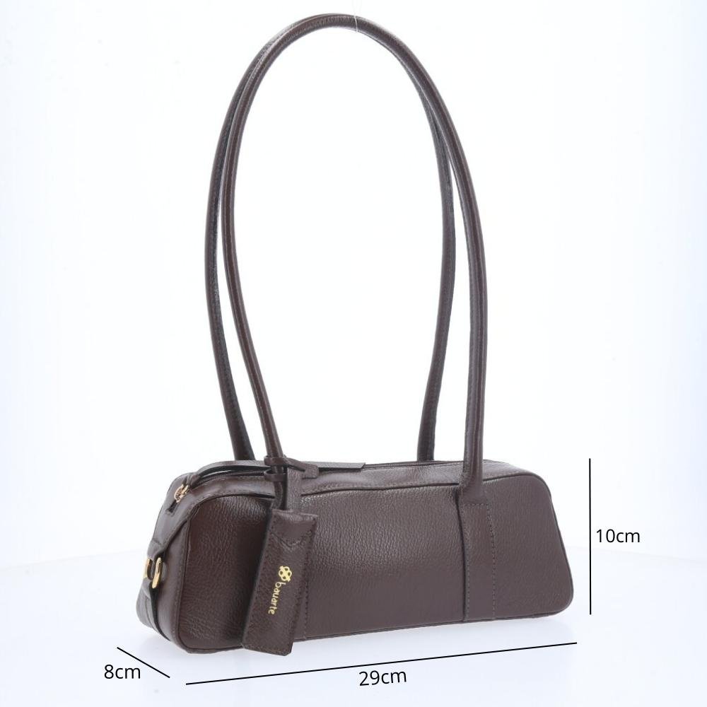 Bolsa Baguete com Alça Alongada Marrom 4