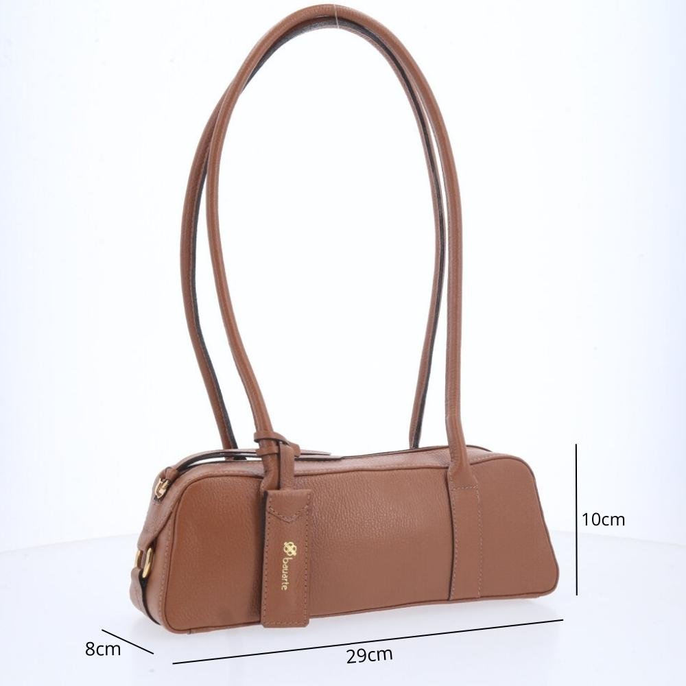 Bolsa Baguete com Alça Alongada Caramelo 4