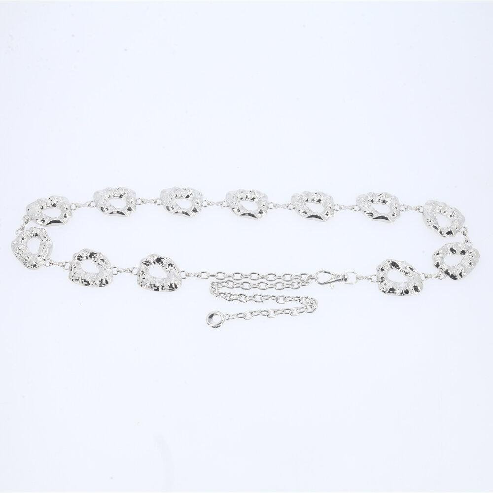 Cinto Feminino Corrente de Metal Prata 2