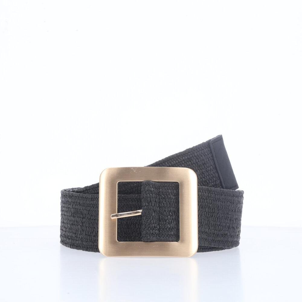 Cinto Feminino de Ráfia e Fivela Metalizada