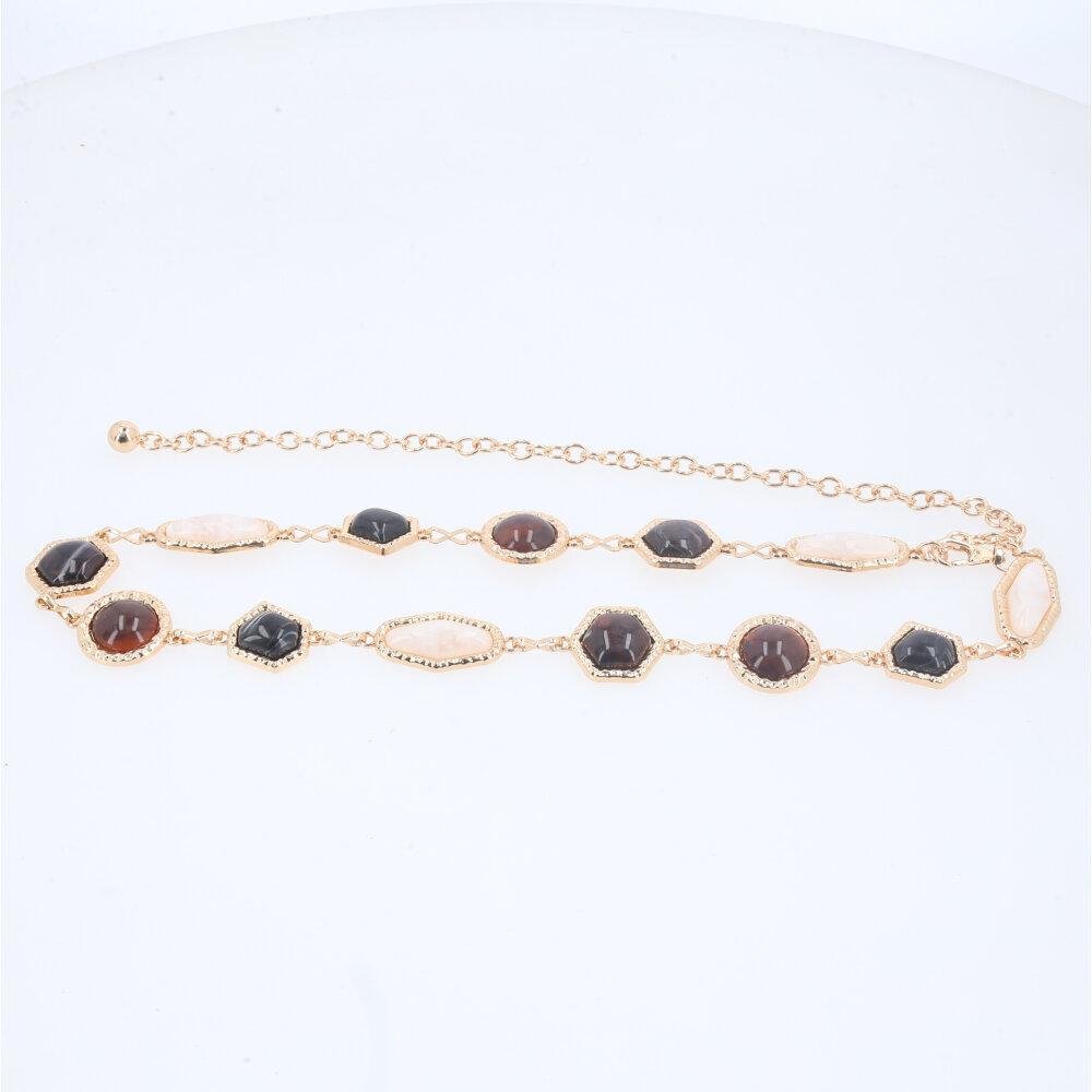 Cinto Feminino de Metal Dourado com Madrepérola Dourado 3