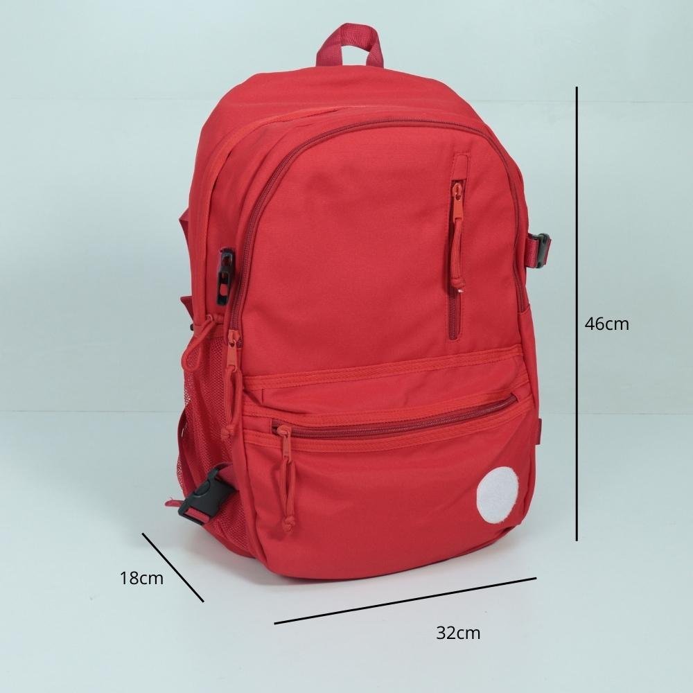 Mochila em Tecido com Organização Prática Vermelho 4