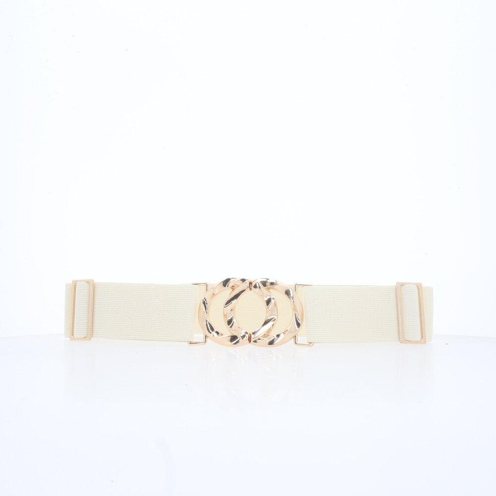 Cinto Feminino de Elástico com Fivela Metalizada