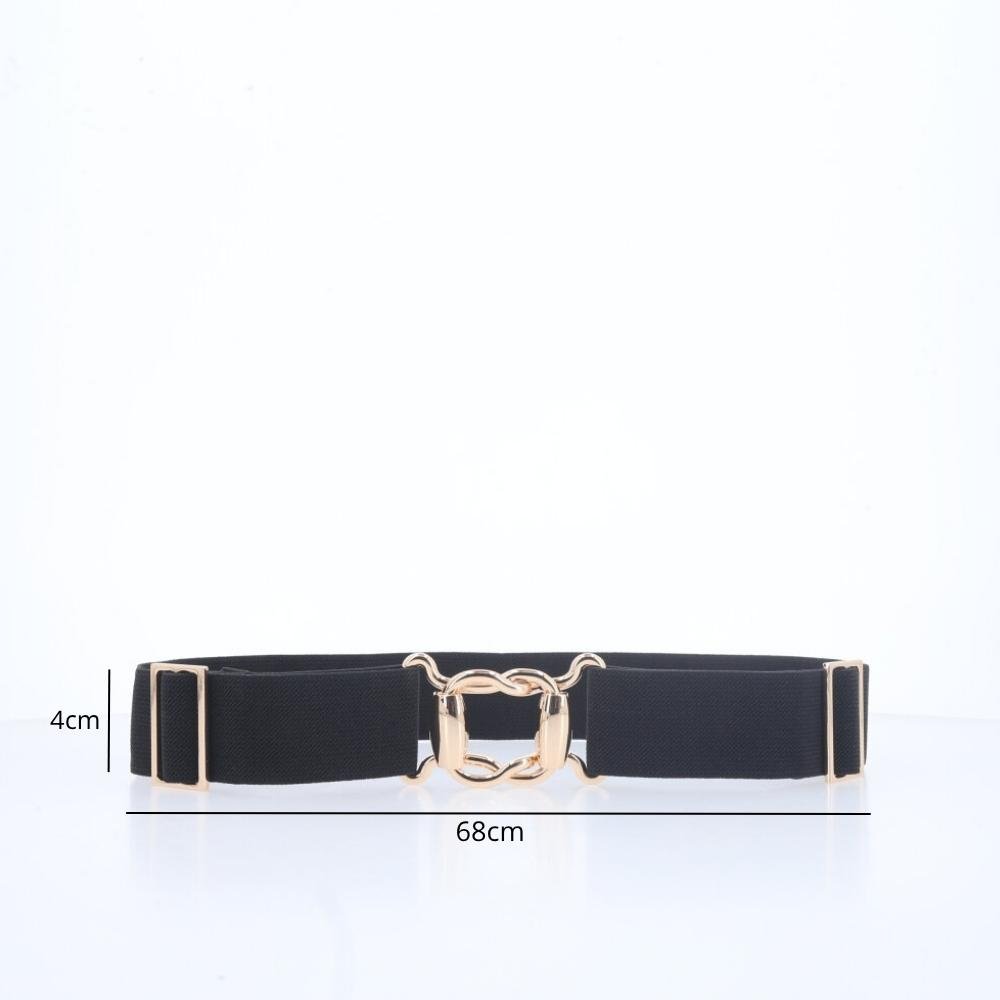 Cinto de Elástico Com Regulagem e Fecho de Encaixe  Preto 3
