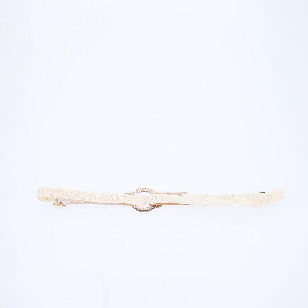 Cinto de Elástico Com Regulagem e Fecho de Encaixe Marfim 2
