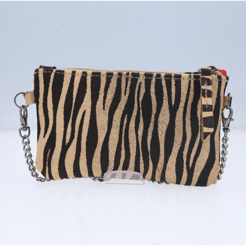 Bolsa de Couro Estilo Animal Print com Alça de Corrente Animal Print 2