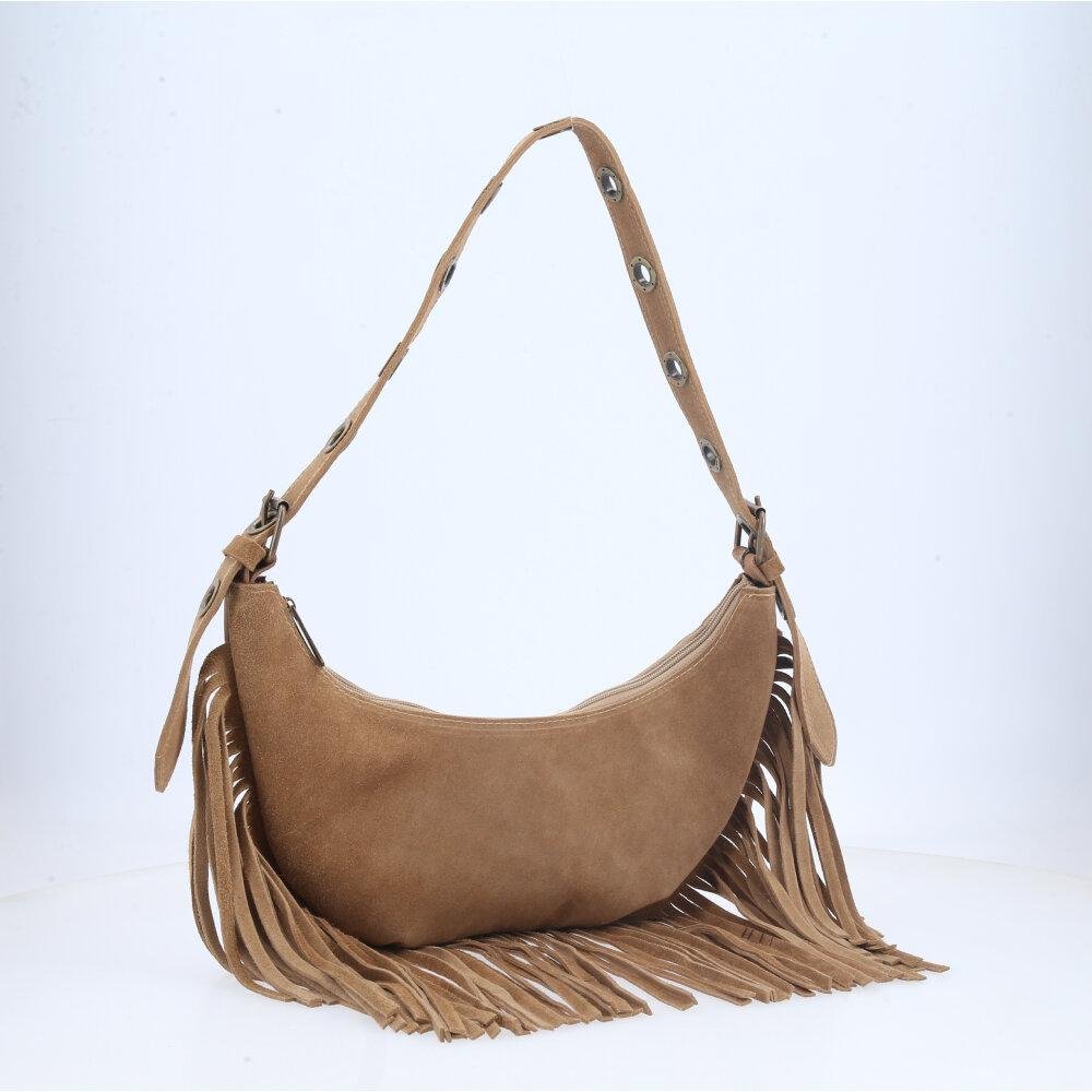 Bolsa Feminina de Couro com Franja