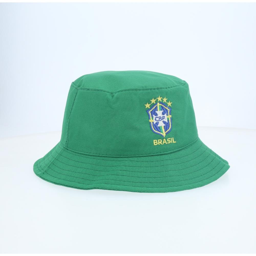 Chapéu Bucket em Tecido com Estampa do Brasil
