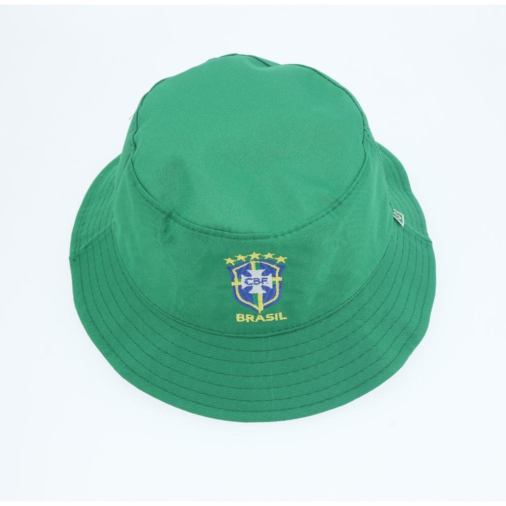 Chapéu Bucket em Tecido com Estampa do Brasil Verde 3