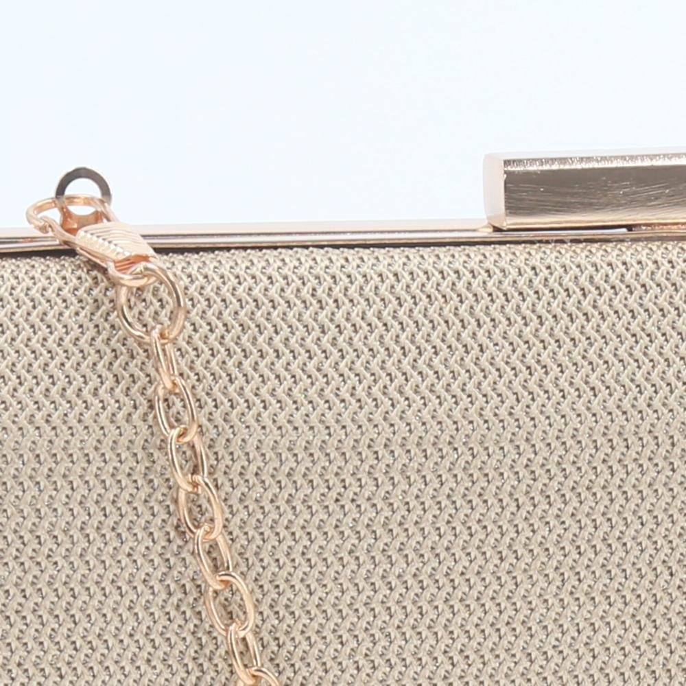Bolsa Clutch de Festa com Design Minimalista Dourado 3