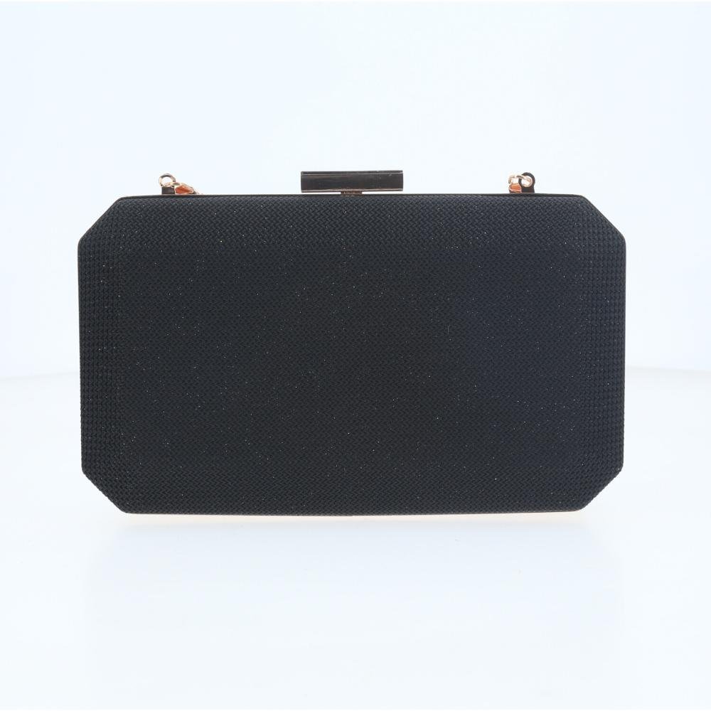 Bolsa Clutch de Festa com Design Minimalista Preto 2