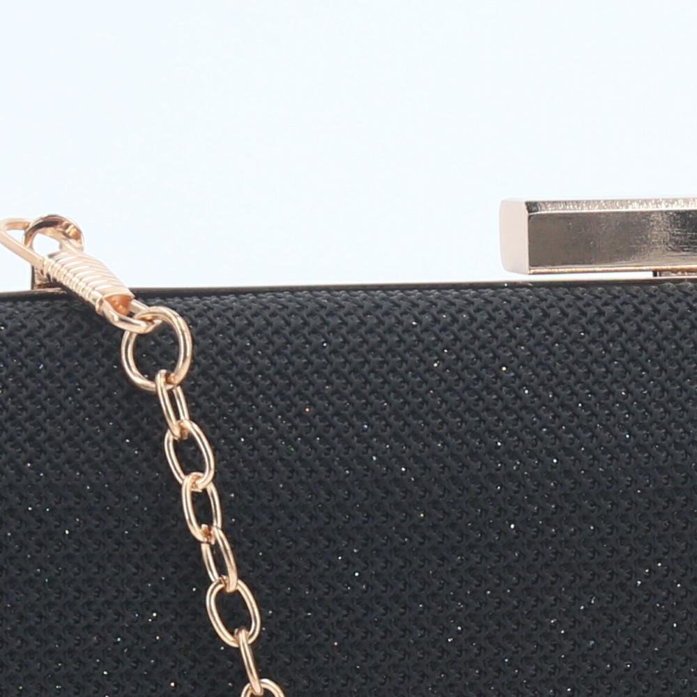 Bolsa Clutch de Festa com Design Minimalista Preto 3