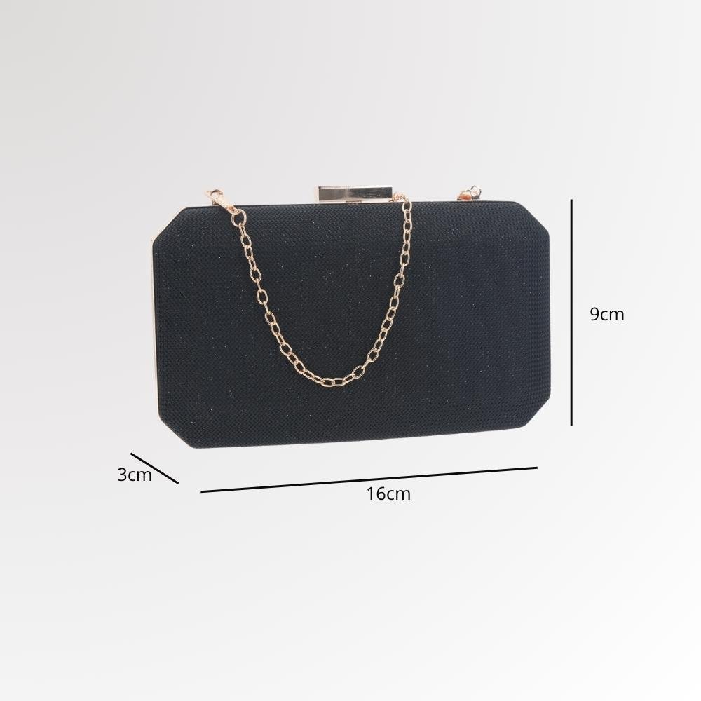 Bolsa Clutch de Festa com Design Minimalista Preto 4
