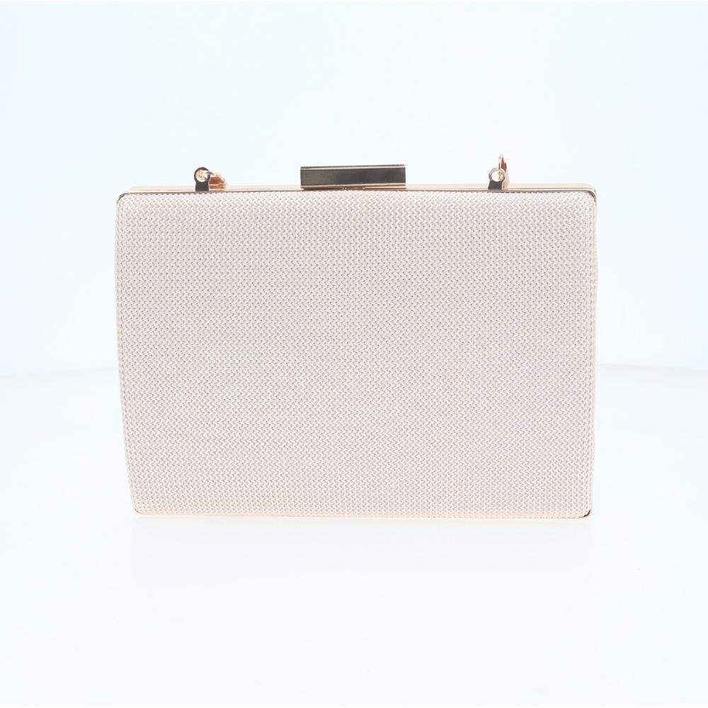 Bolsa Clutch de Festa com Design Minimalista Ouro Claro 2