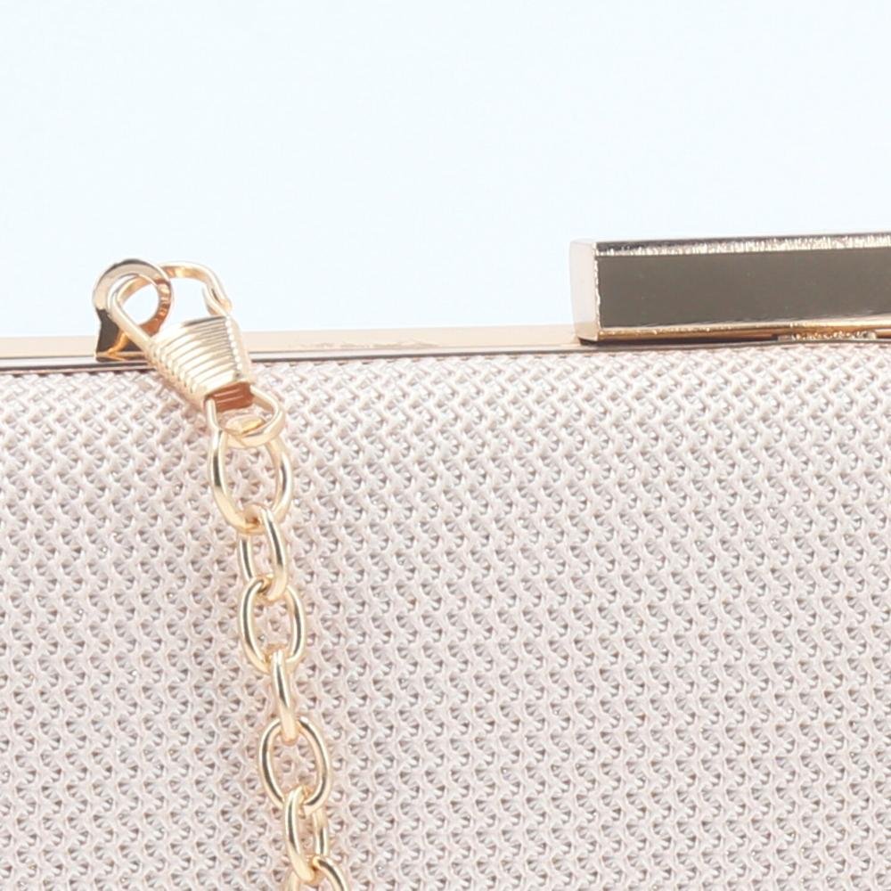 Bolsa Clutch de Festa com Design Minimalista Ouro Claro 3