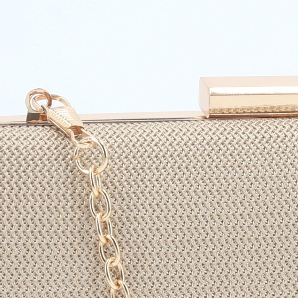 Bolsa Clutch de Festa com Design Minimalista Dourado 3