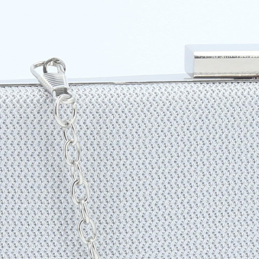 Bolsa Clutch de Festa com Design Minimalista Prata 3