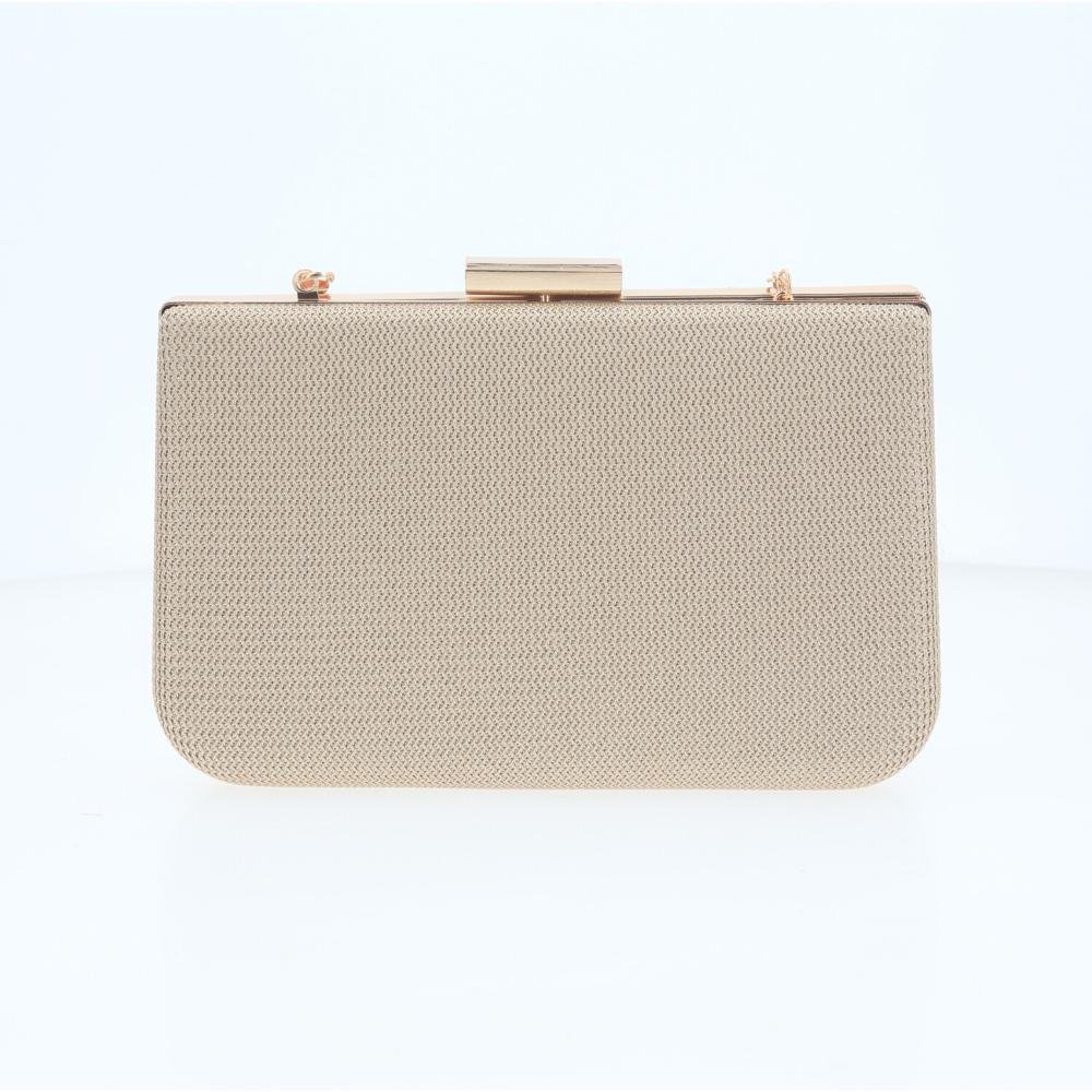 Bolsa Clutch de Festa com Design Minimalista Dourado 2