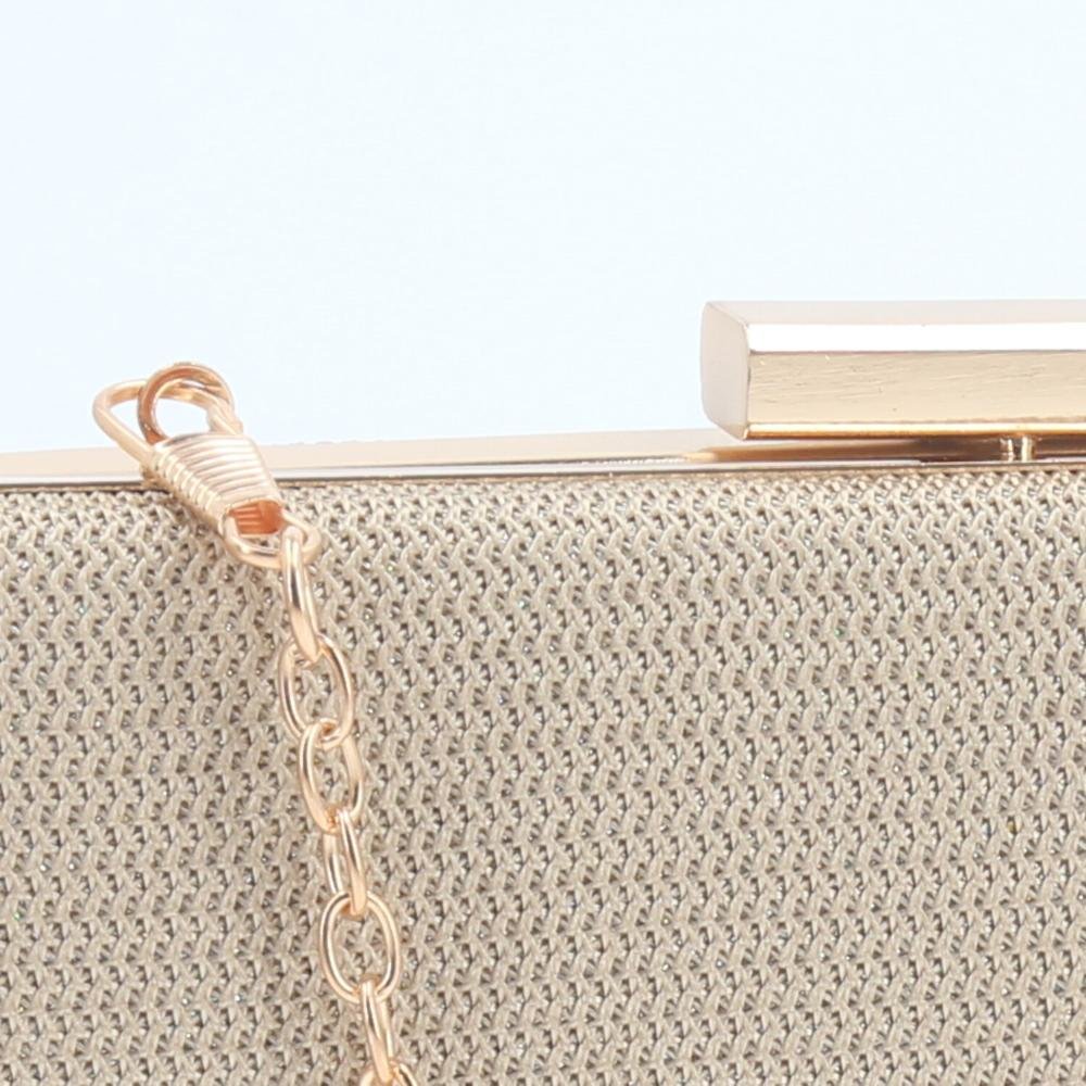 Bolsa Clutch de Festa com Design Minimalista Dourado 3