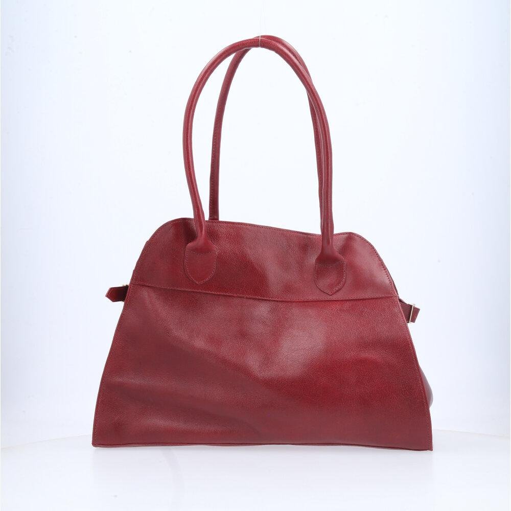 Bolsa Feminina de Couro Elegante com Alça de Ombro Vinho 2
