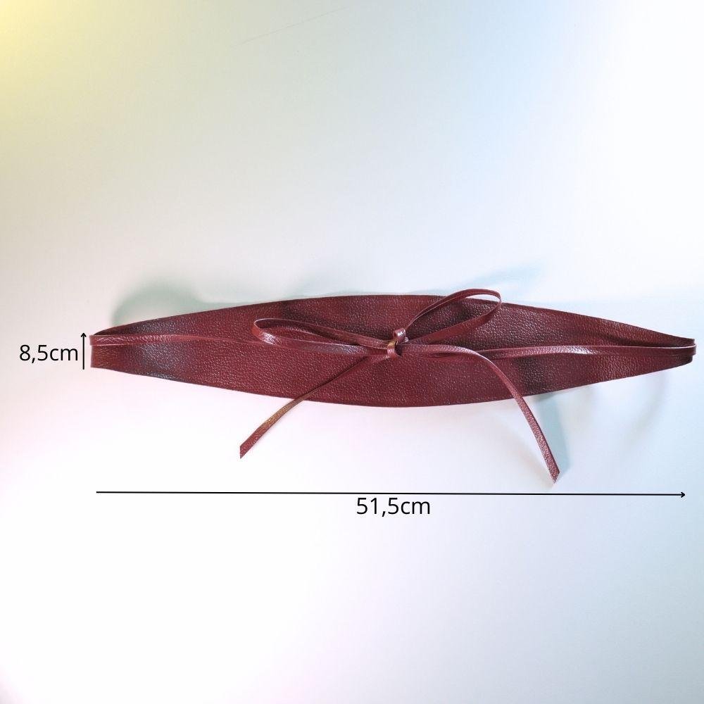 Cinto Faixa Sabrina de Couro Bauarte Vinho 4