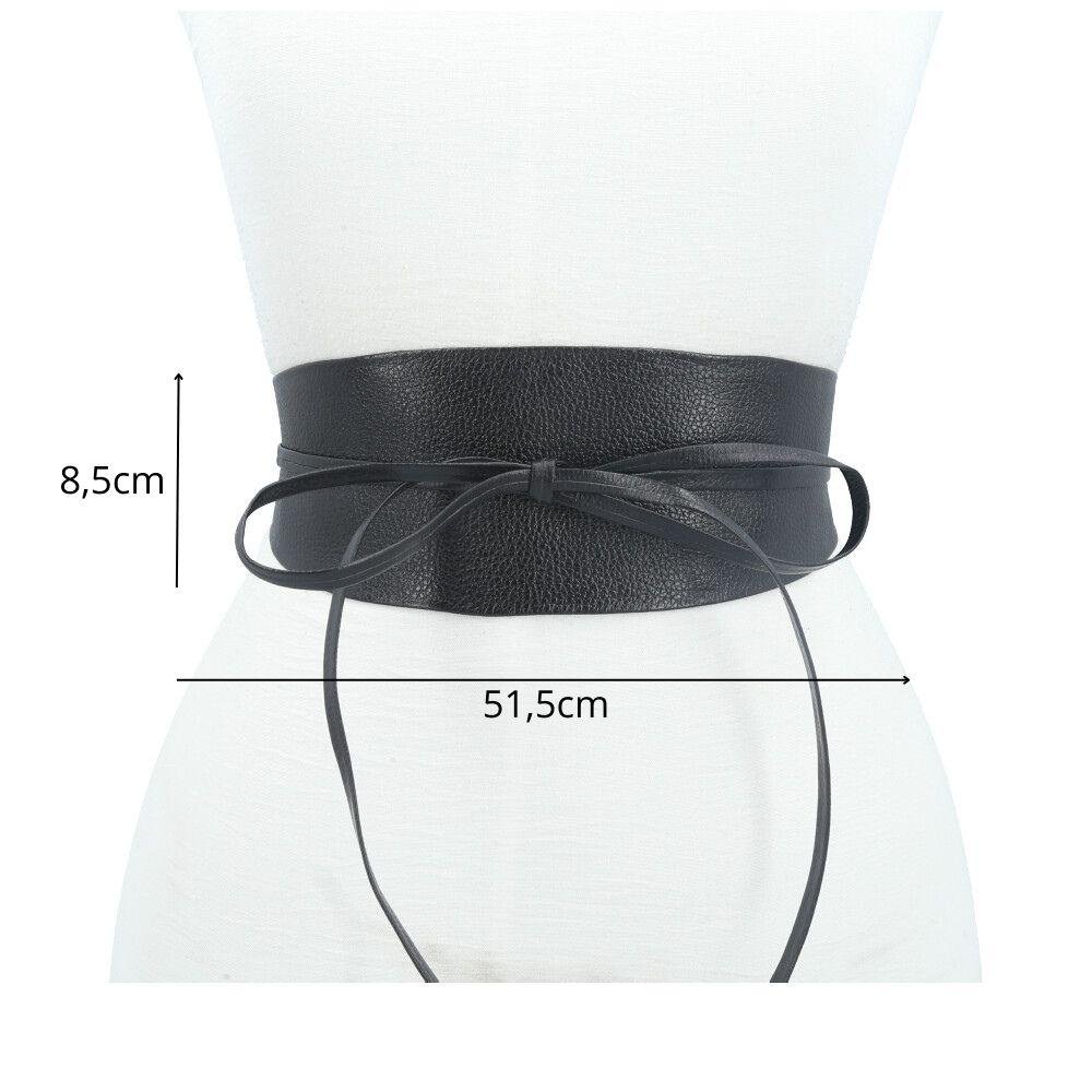 Cinto Faixa Sabrina de Couro Bauarte Preto 4