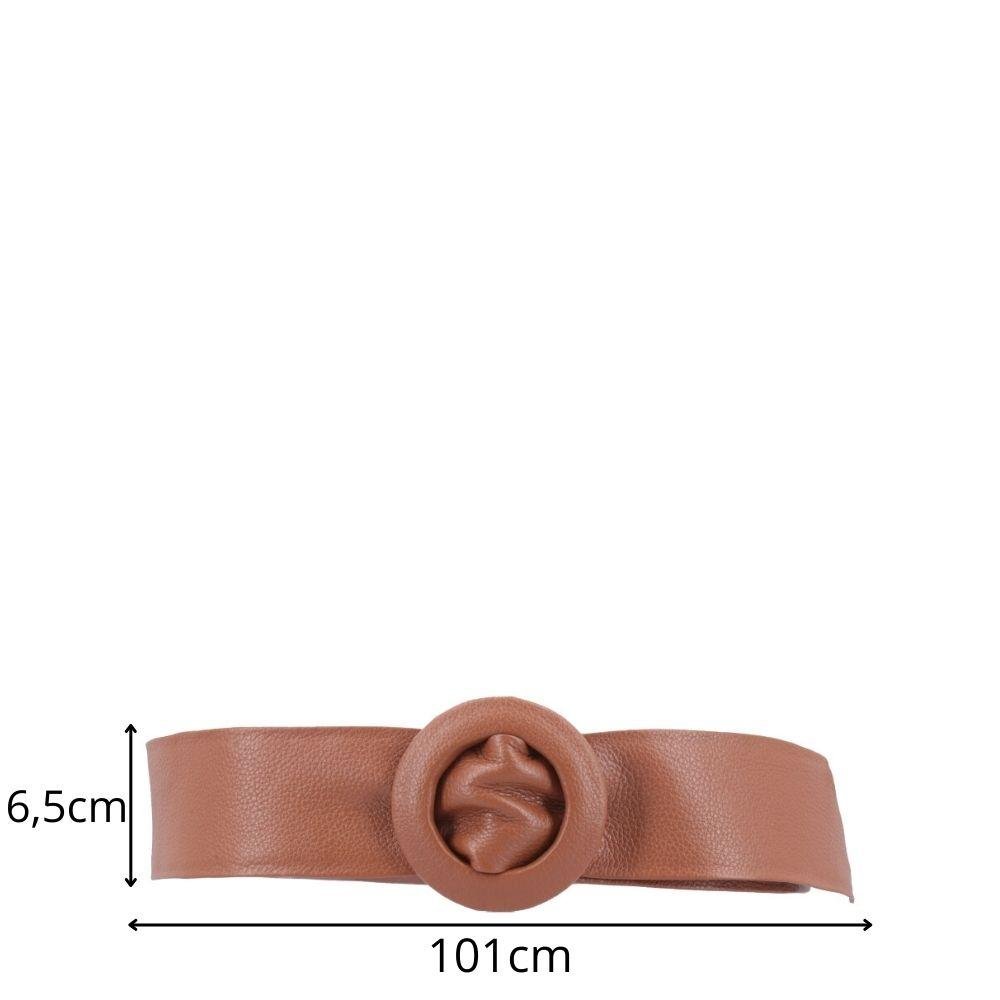 Cinto de Couro Faixa Helena Bauarte Caramelo 4