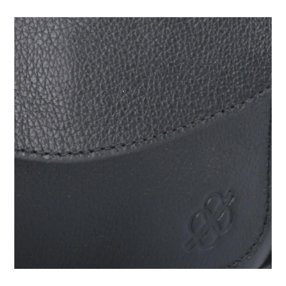 Bolsa de Couro Baú Bauarte Feminina com Zíper Preto 3