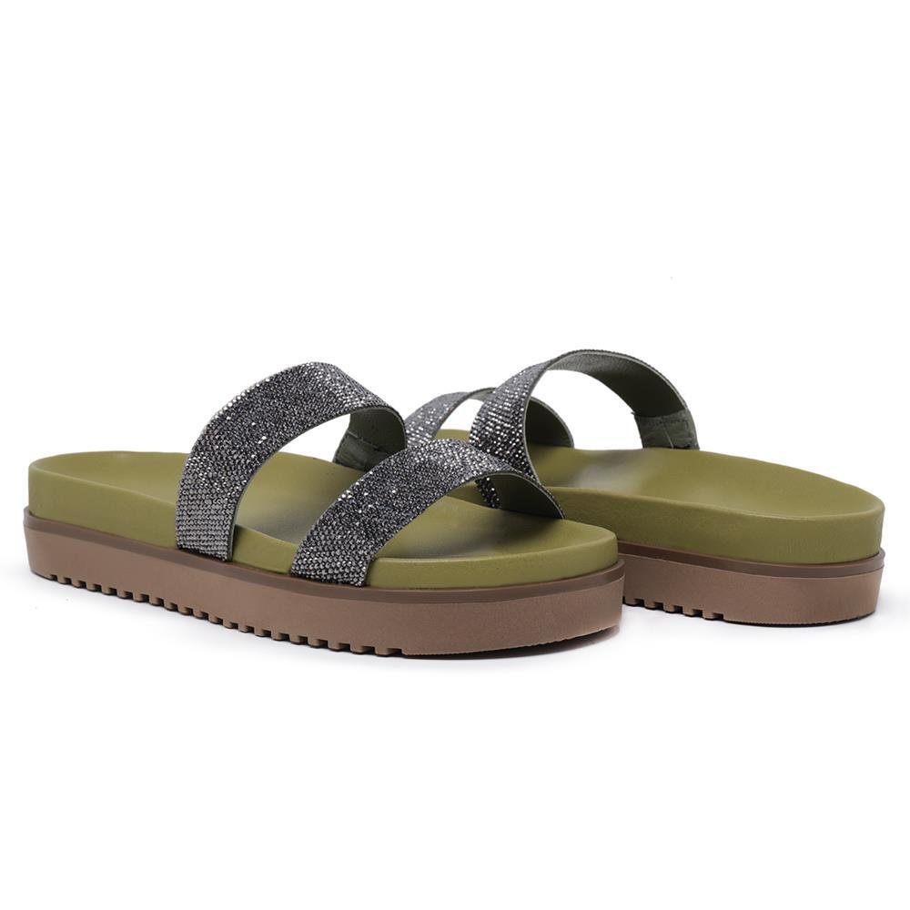 Sandália DAFITI SHOES Tiras Verde - Compre Agora