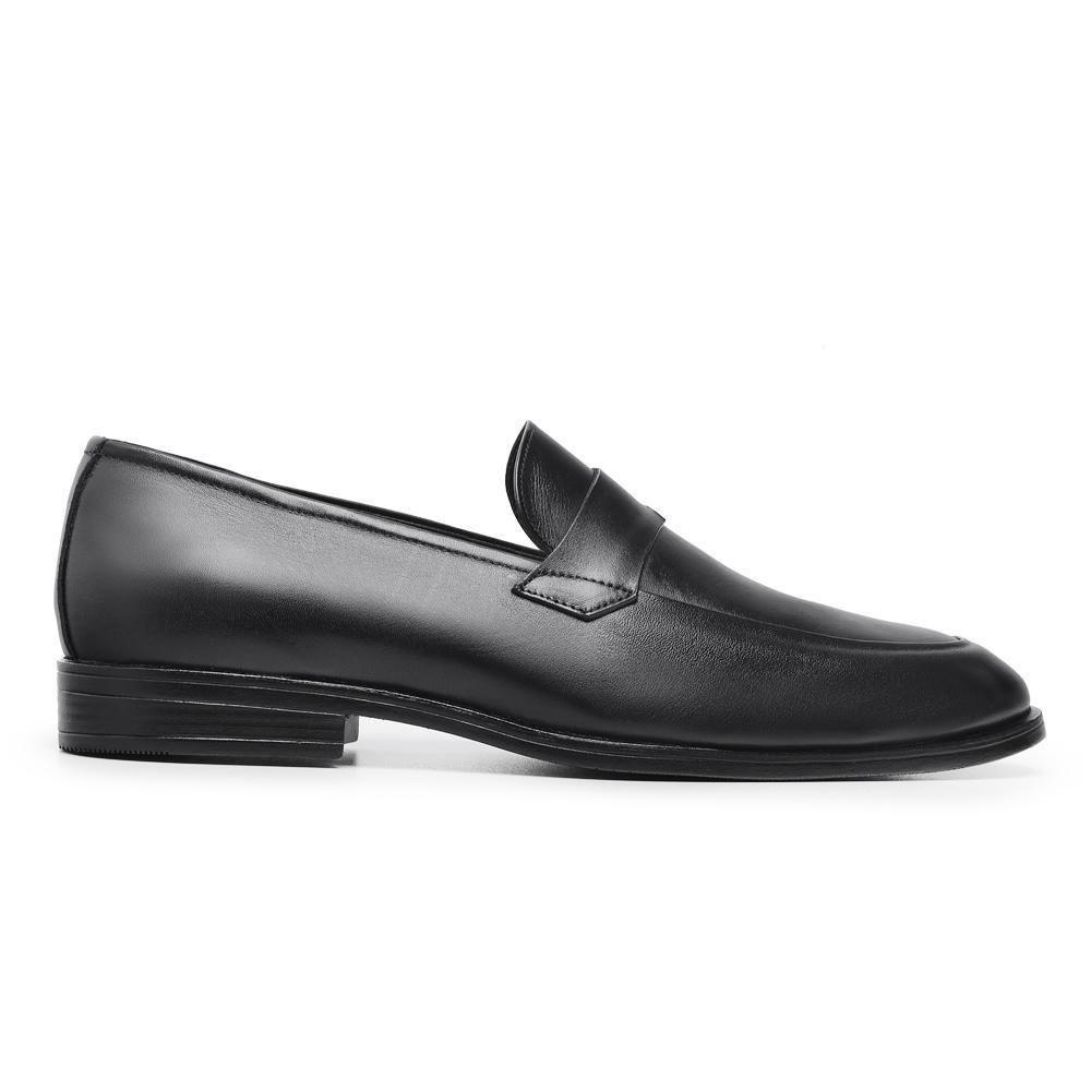 Sapato Social Masculino Couro Elástico Elegante Moderno Preto 2