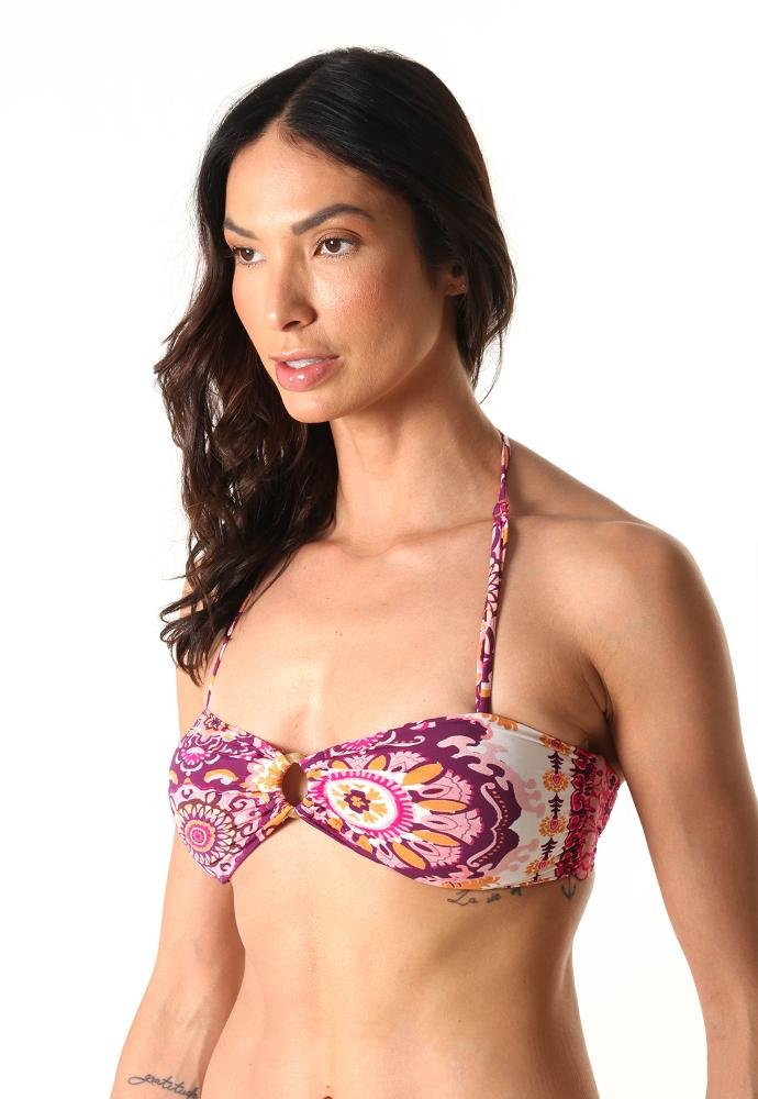 Top De Biquíni Tomara Que Caia Com Babados - Estilo Feminino Para Verão