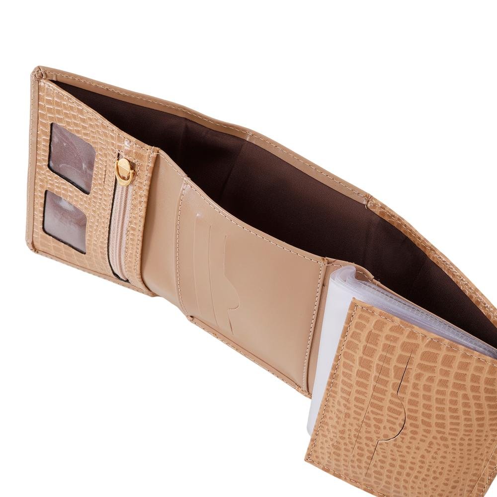 Carteira de Couro Mariart 304 Bege 5