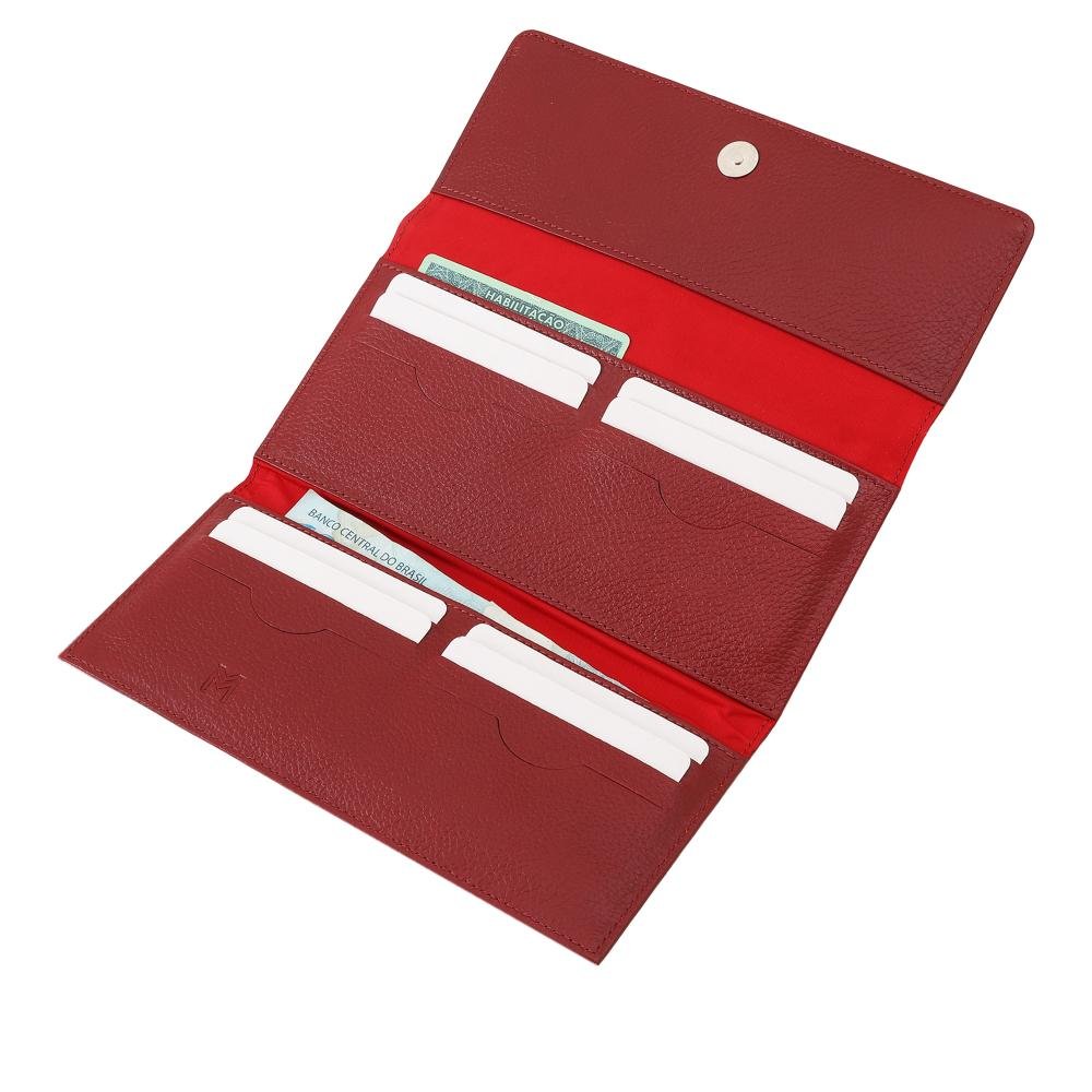 Carteira de Couro Mariart 250N Vermelho 3