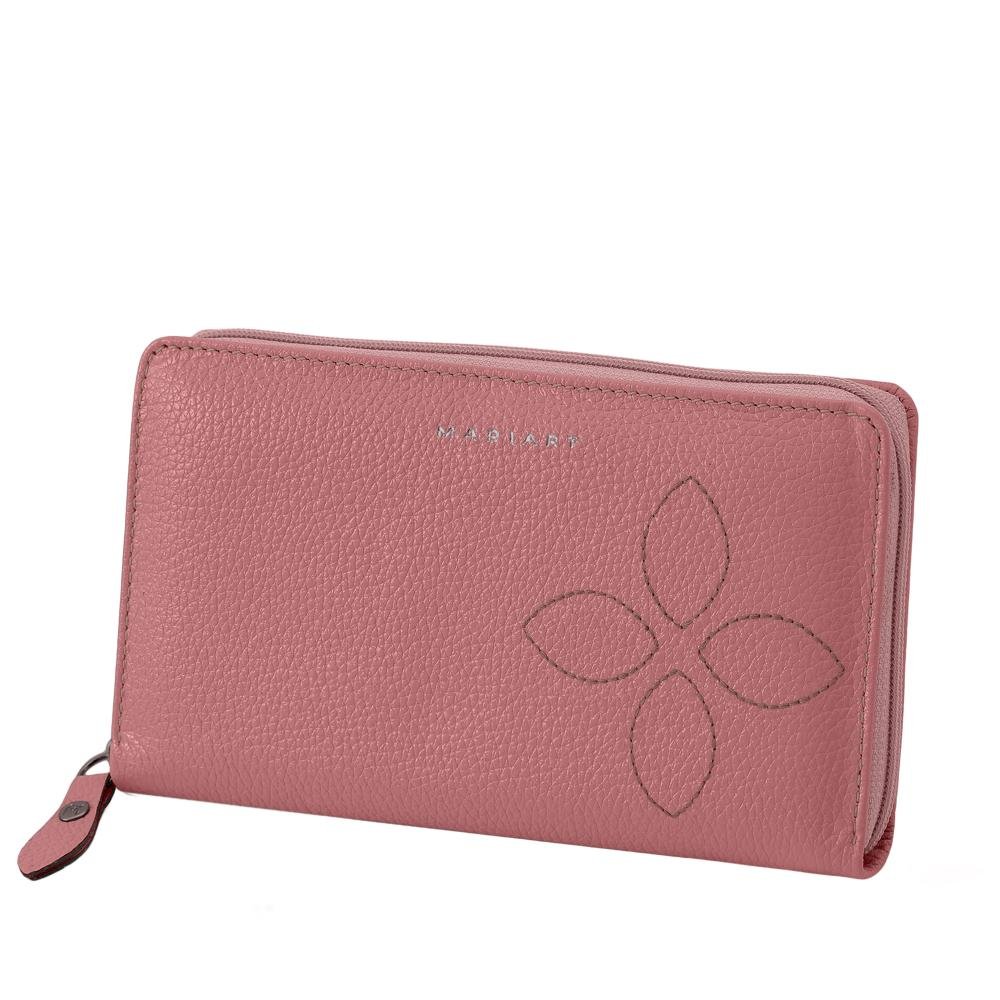 Carteira de Couro Feminina Mariart 721 Rosa 1