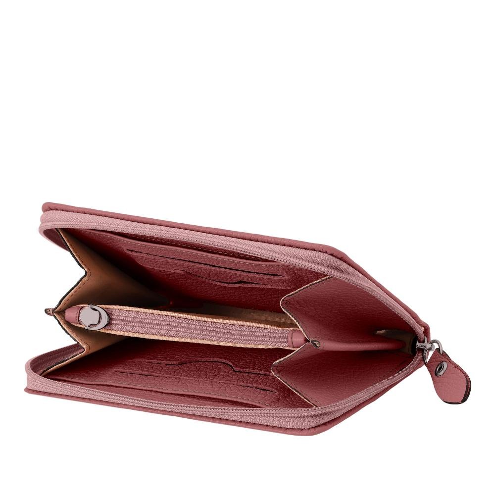 Carteira de Couro Feminina Mariart 721 Rosa 3