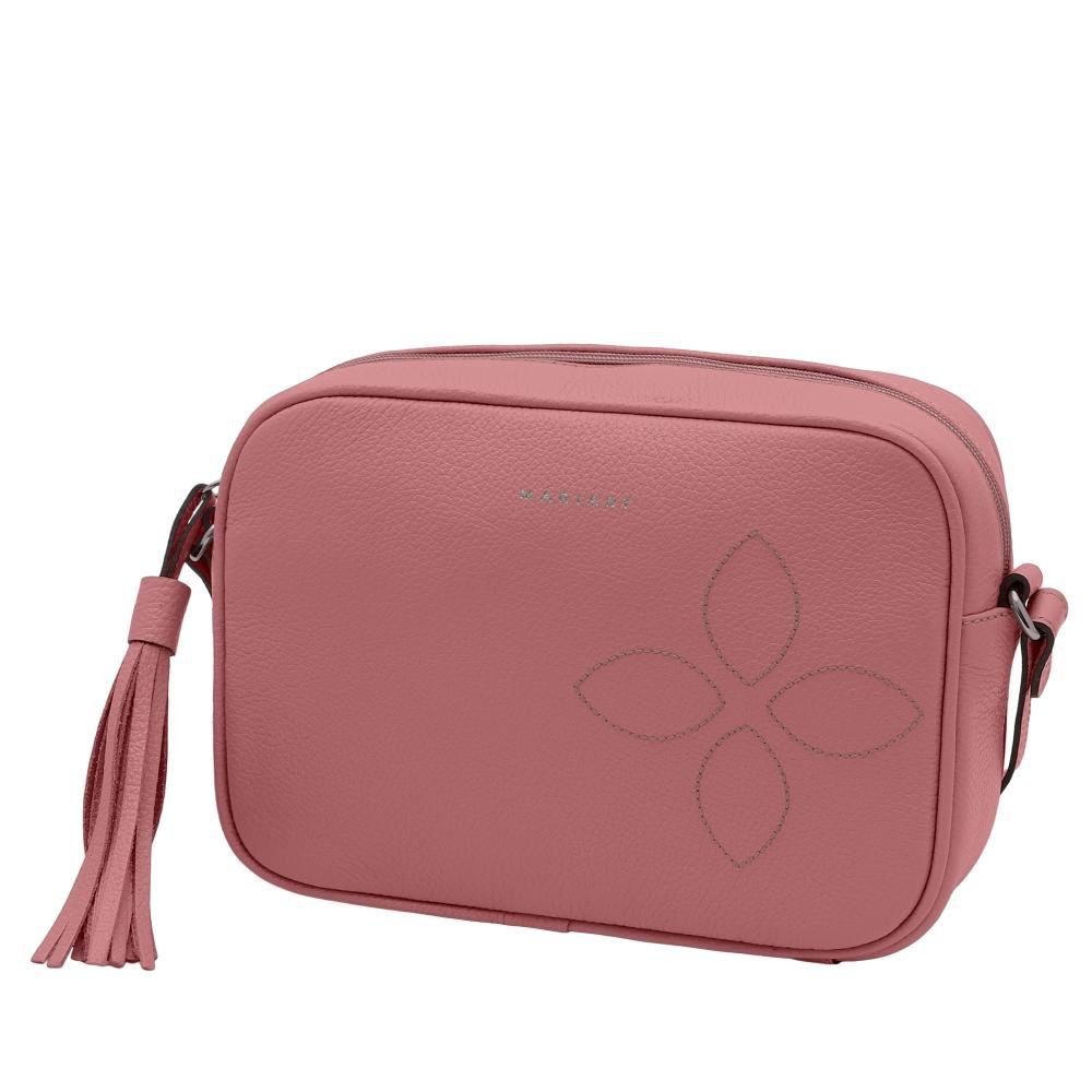 Bolsa de Couro Mariart Calêndula Rosa 4