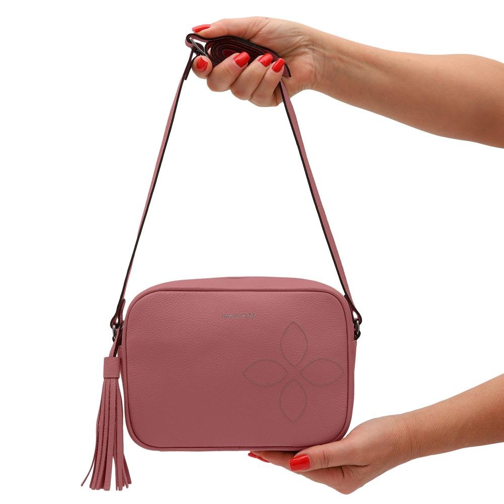 Bolsa de Couro Mariart Calêndula Rosa 5