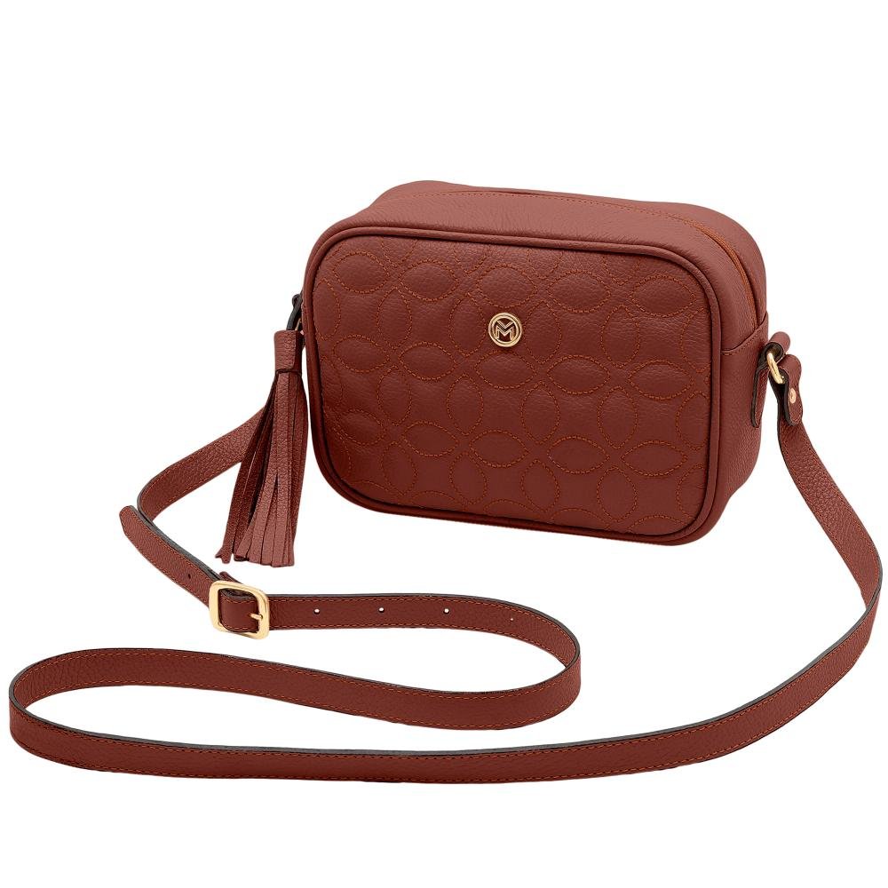 Bolsa de Couro Mariart Gardênia Marrom
