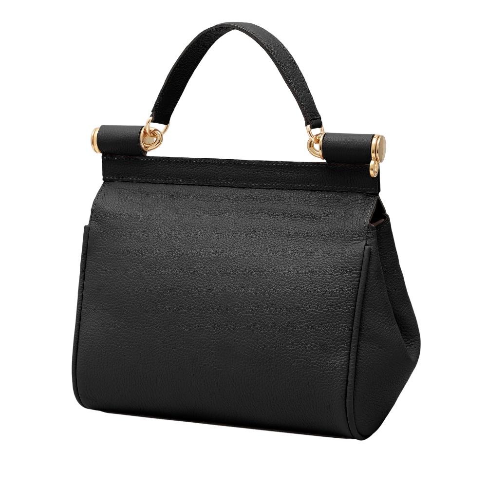 Bolsa de Couro Mariart Camélia Preto 3