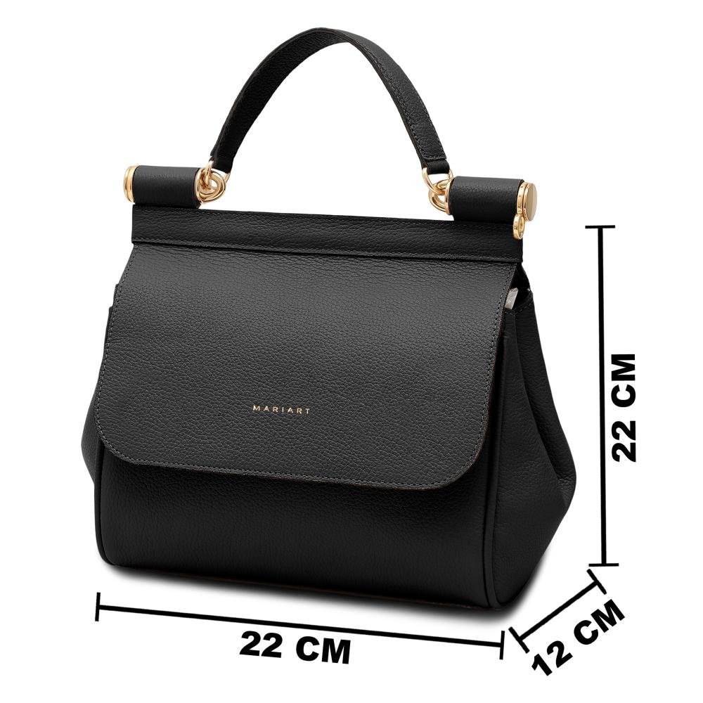 Bolsa de Couro Mariart Camélia Preto 4