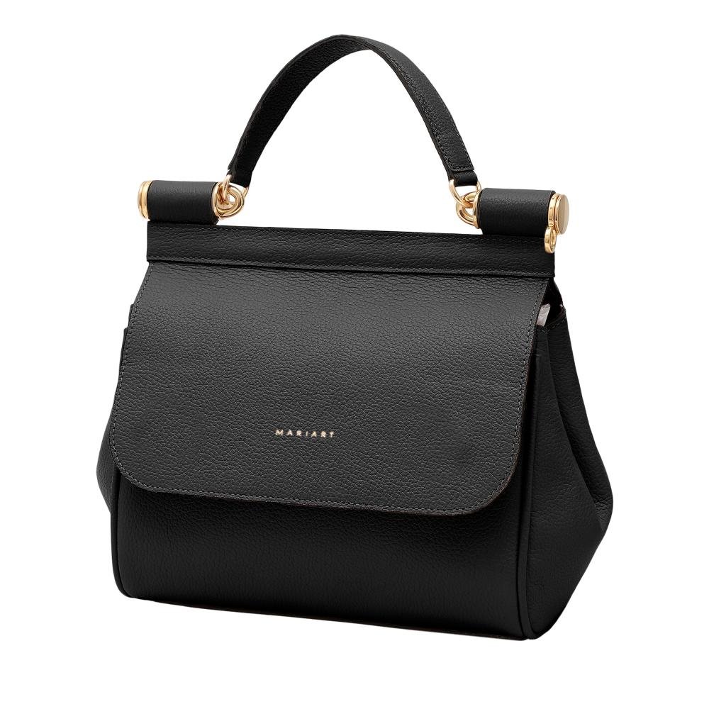 Bolsa de Couro Mariart Camélia Preto 5