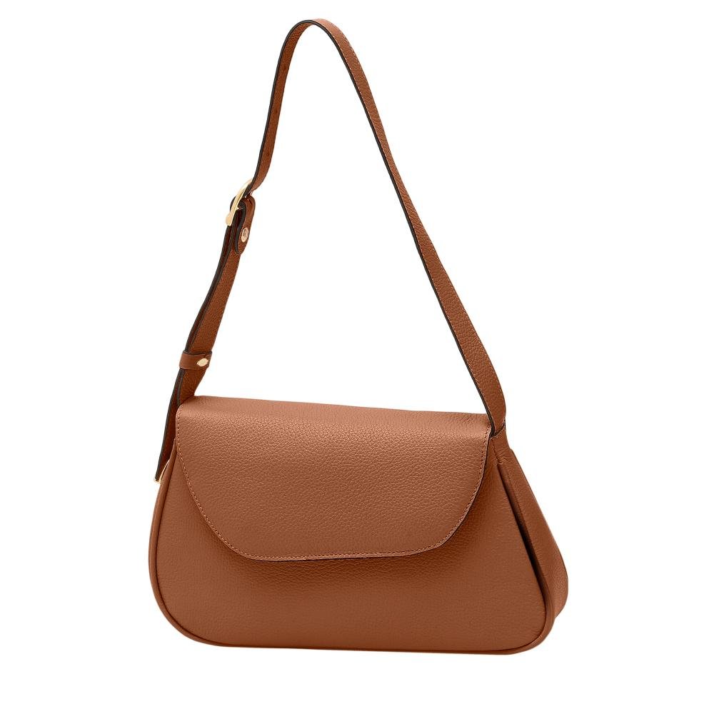 Bolsa de Couro Mariart Cosmos Marrom Claro 1