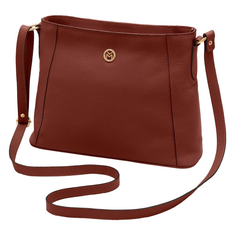 Bolsa de Couro Mariart Jasmim Marrom 1