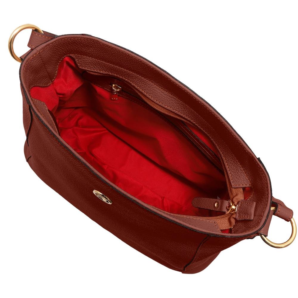 Bolsa de Couro Mariart Jasmim Marrom 2