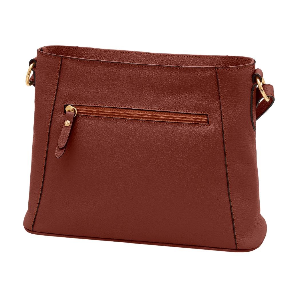 Bolsa de Couro Mariart Jasmim Marrom 3